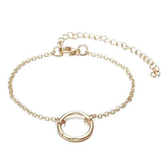 3 Piece Bracelet Bangle Anklet Set Gold Color - Picture 3 of 7